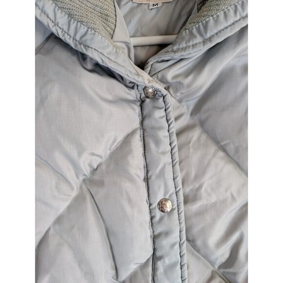 Vintage 1st Down Goose Down Puffer Jacket Light Blue Women's Medium Made USA - Picture 8 of 16